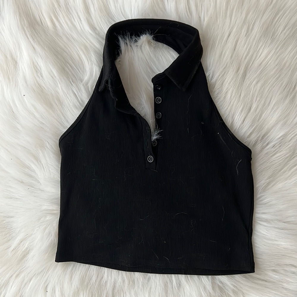 Black halter top